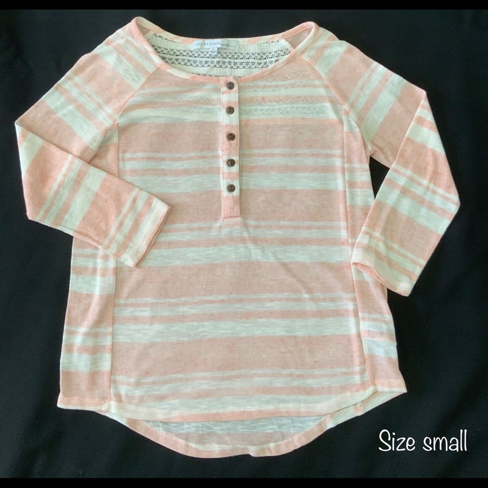 Coral and white transparent shirt